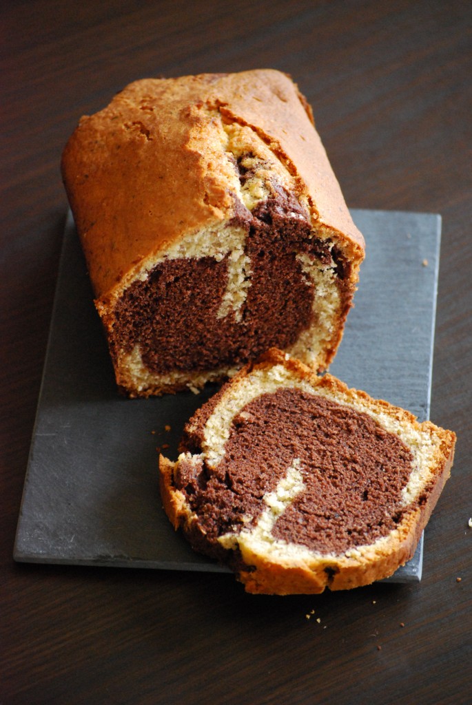 cake marbré chocolat praliné