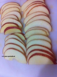 pommes coupées en lamelle